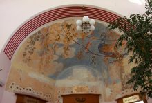 Mšené-lázně: Pavillon Dvorana s vnitřní výzdobou do Jiřího Olivy